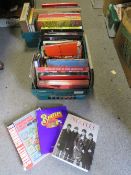 TWO TRAYS OF ANNUALS COMICS AND BOOKS ETC TO INCLUDE ZOOM, HIERONYNUS BOSCH