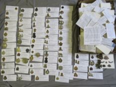 A COLLECTION OF ASSORTED MILITARY BADGES, mainly WW1 and WW2 types, mostly re-strikes (80+)