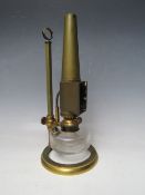 A VICTORIAN MICROSCOPE OIL LAMP BY W.WATSON & SONS Ltd. HOLBORN LONDON, H 26 cm