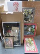 OLIVER FREY (1948-2022). A large collection of ephemera and works of art, prints etc., to include