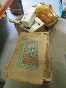 A VINTAGE WILLS WOODBINE CIGARETTES CARDBOARD CARTON A/F TOGETHER WITH TWO BOXES OF EMPTY TOY CAR