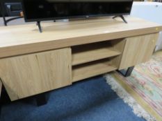 A MEDIUM LIGHT SIDEBOARD/ MEDIA CABINET W- 140CM