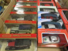 EIGHT BOXED CARARAMA CARS TO INCLUDE LAND ROVER, MERCEDES, BMW ETC TOGETHER WITH SEVEN BOXED