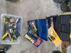 THREE TOOL BOXES AND CONTENTS TO INC GARDEN TOOLS