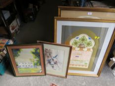 A SELECTION OF FRAMED AND GLAZED PICTURES AND PRINTS