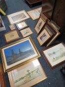A QUANTITY OF PICTURES AND PRINTS TO INCLUDE FRAMED AND GLAZED EXAMPLES