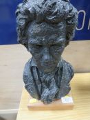 A REPRODUCTION BUST OF A GENTLEMAN STAMPED TO REVERSE AUSTIN - PROP INK 1961