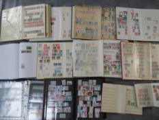 TWELVE STAMP ALBUMS / STOCKBOOKS, containing stamps from France, Germany, Holland, Poland etc.