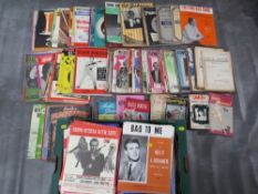TWO TRAYS OF SHEET MUSIC, to include Elvis Presley, Gerry & the Pacemakers, Billy J Kramer, Beatles,