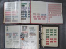 FOUR ALBUMS / STOCK BOOKS OF BRITISH STAMPS, to inlcude vintage examples