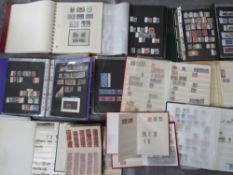 TWELVE STAMP ALBUMS / STOCKBOOKS, containing German States, Denmark, Norway stamps etc.