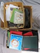 EIGHT ALBUMS OF BRITISH, COMMONWEALTTH AND WORLD STAMPS, several empty albums together with a