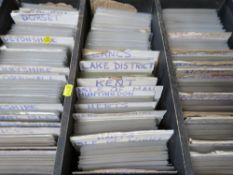 A LARGE TRAY OF BRITISH POSTCARDS, sorted by country / area, with many vintage examples, postcards