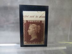 QV MINT 1D RED-BROWN, plate 40, 1856, marginal inscription, spec C8, die 11, alphabet 111