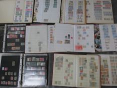 TWELVE STAMP ALBUMS / STOCKBOOKS, containing mainly British, Belgian and Algerian stamps