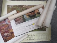 SEVEN 1920s PICTORAIL ADVERTISING CALENDARS, for Charles Humphreys & son and Thomas Davies of