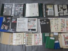 THIRTEEN LARGE STAMP ALBUMS / STOCKBOOKS, containing East German, Chinese, Egyptian, Latvian and