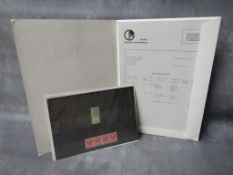 A SHEET OF FIVE IRISH OVERPRINTED STAMPS, comprising a lightly mounted strip of four SG68a 1923 C