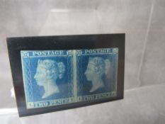 QV NICE MINT 2D PAIR WITH WHITE LINES, 1841