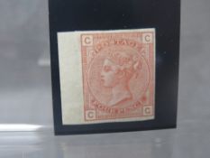 QV MINT 4D IMPERFORATE COLOUR TRIAL, plate 15, with sheet margin