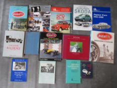 A QUANTITY OF BOOKS ON MOTORING MANUFACTURERS, mainly Bugatti, Rolls Royce, (15)