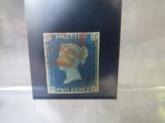 QV USED 1840 2D BLUE, red mx 4 margins, lightly thinned