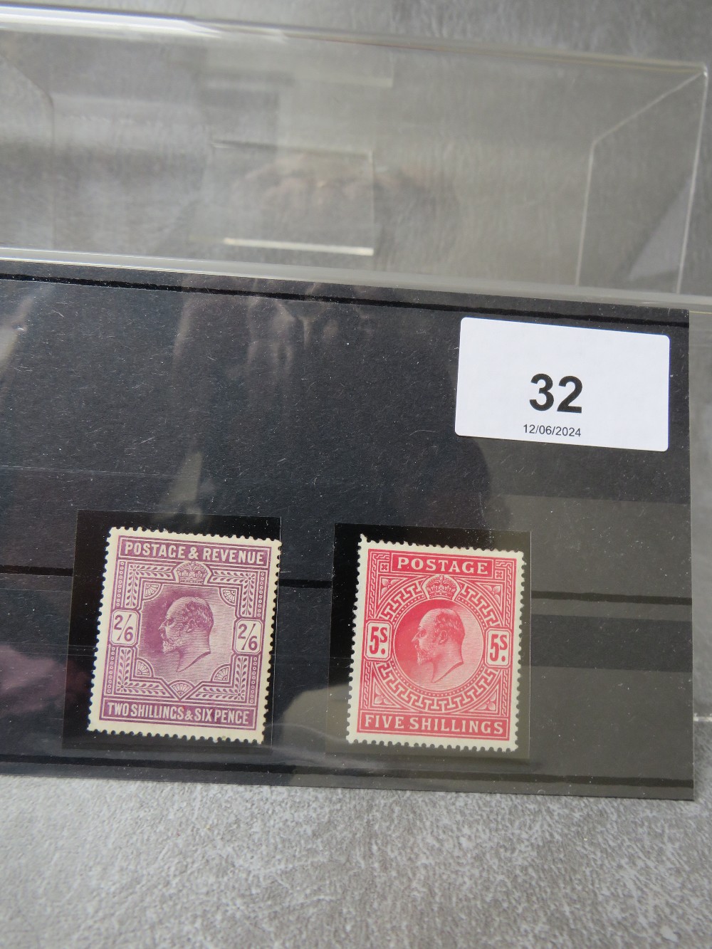 EDWARD VII MINT 2/6D BLUE AND 5/ - Image 3 of 4