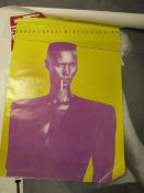 SIX POP MUSIC RELATED POSTERS, to include Meatloaf Bat Out of Hell appprox 90 x 62, The Clash