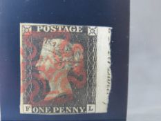 QV USED 1D BLACK, part marginal inscription