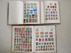 THREE ALBUMS OF WORLD / COMMONWEALTH / BRITISH STAMPS. to include some Victorian examples