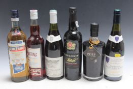 SEVEN ASSORTED BOTTLES OF WINES AND SPIRITS, to include 1 bottle of 1995 Hauts Cotes de Nuits and