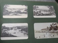 AN EDWARDIAN POSTCARD AND PHOTOGRAPH ALBUM, possibly a pictorial travel diary, covering Ceylon,
