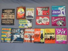 A TRAY OF COMIC STRIP BOOKS, to include Captain Reilly - Ffoull, Rip Kirby, Jane on the Sawdust