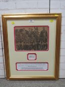 A FRAMED ALF RAMSEY AUTOGRAPH, together with a signed picture of the England team to face Mexico