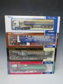 FOUR BOXED CORGI 1:50 SCALE ARTICULATED LORRIES AND TRAILERS, to include Guinness Scania 76403,