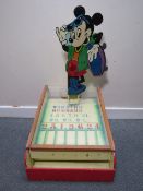 A 'WINNING NUMBERS' ARCADE GAME, with hand-painted Mickey Mouse moving mascot, constructed mainly
