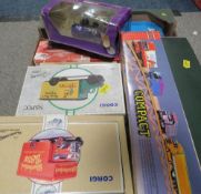 A TRAY OF MIXED BOXED DIE CAST VEHICLES, to include Corgi Pollock articulated lorry and trailer with