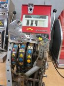 A VINTAGE CONTINENTAL SEGA MARK 10 ONE ARM BANDIT SHELL, along with a loose mechanism, H 75 cm