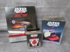 THREE BOXED VINTAGE LAZER TAG ITEMS, to include Game Kit, Star Cap and Star Sensor, contents