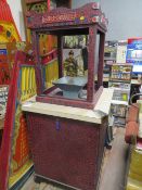A VINTAGE FOUR SQUARE FLOOR STANDING GAME A/F, painted wood construction with formica mid shelf,