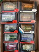 FOURTEEN BOXED EFE (Exclusive First Editions), 1:76 scale double decker buses and coaches