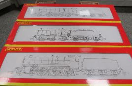 THREE BOXED HORNBY 00 GAUGE SCALE LOCOMOTIVES, to include County Of Canarvon 1010, BR 4-6-0,