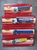 FOUR BOXED CORGI 1:50 SCALE HAULIERS OF REKNOWN ARTICULATED LORRIES AND TRAILERS, to include DAF