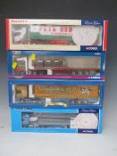 FOUR BOXED CORGI 1:50 SCALE ARTICULATED LORRIES AND TRAILERS, to include ARR Craib MAN flatbed