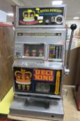 A KINGSWAY ARISTOCRAT DECI KING 5P ONE ARM BANDIT, H 79 cm