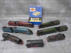 SEVEN UNBOXED HORNBY DUBLO LOCOMOTIVES, to include Duchess of Montrose 4-6-2, Sir Nigel Gresley 4-