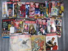 A TRAY OF 2000AD COMICS FEATURING JUDGE DREDD