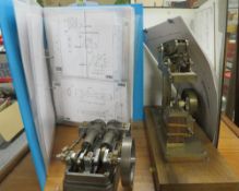 A PAIR OF STEAM ENGINES, to include beam engine on wooden plinth, with construction plans