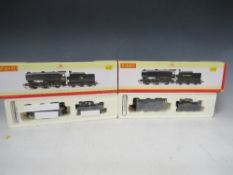 A PAIR OF BOXED HORNBY 00 GAUGE STEAM LOCOMOTIVES WITH TENDERS, to include Class Q1 locomotive,