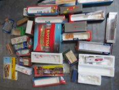 TWO BAGS OF EMPTY DIE CAST VEHICLE BOXES, Corgi, Tenko, Joal etc.